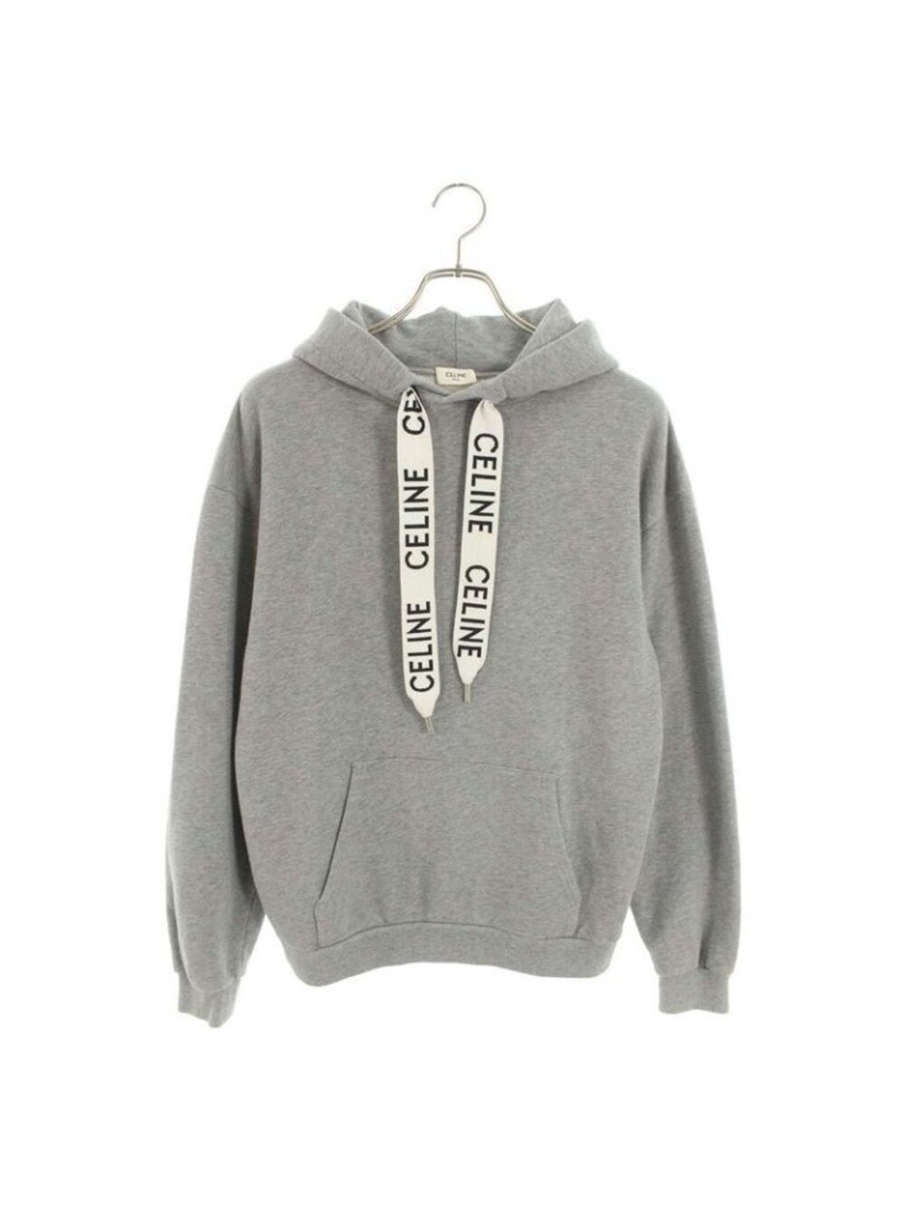 Celine 2 Q Logo Drawcord Pullover Hoodie XS